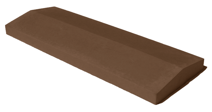 Козырек двухскатный, коричневый, 500x180